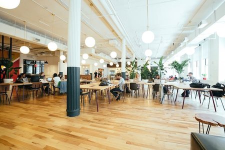 Inside WeWork's New York City headquarters.